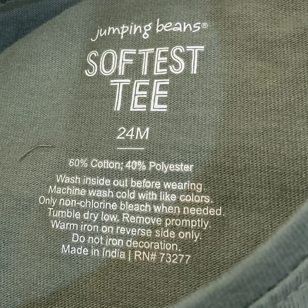 Jumping Beans Toddler Girl Tee 24 Month Green New with Tags Be Kind Glitter Cute